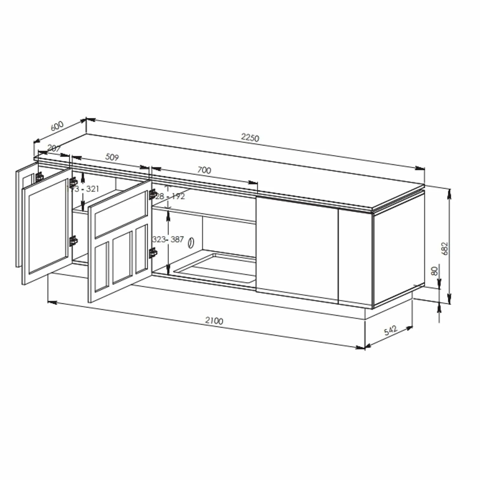HOLLYWOOD2250DO Entertainment Unit by Tauris™