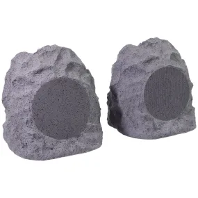 iHome Audio iHRK-400-PR Rechargeable Bluetooth Outdoor Rock Speakers - Gray