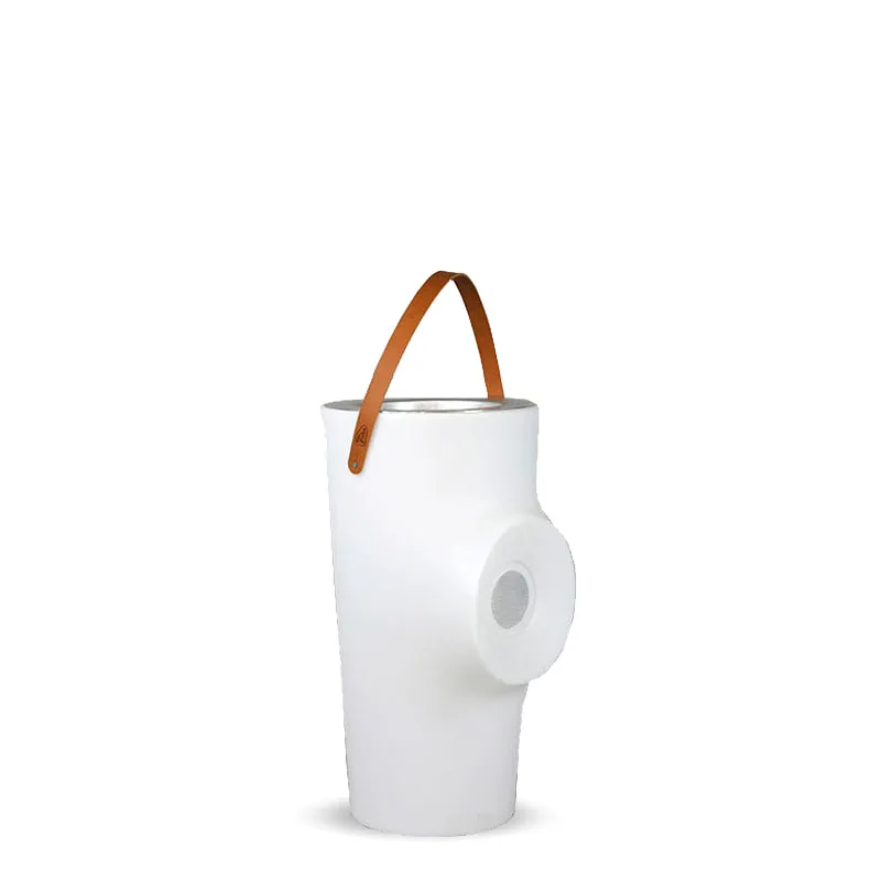 Illuminated bottle rack with speaker Woody