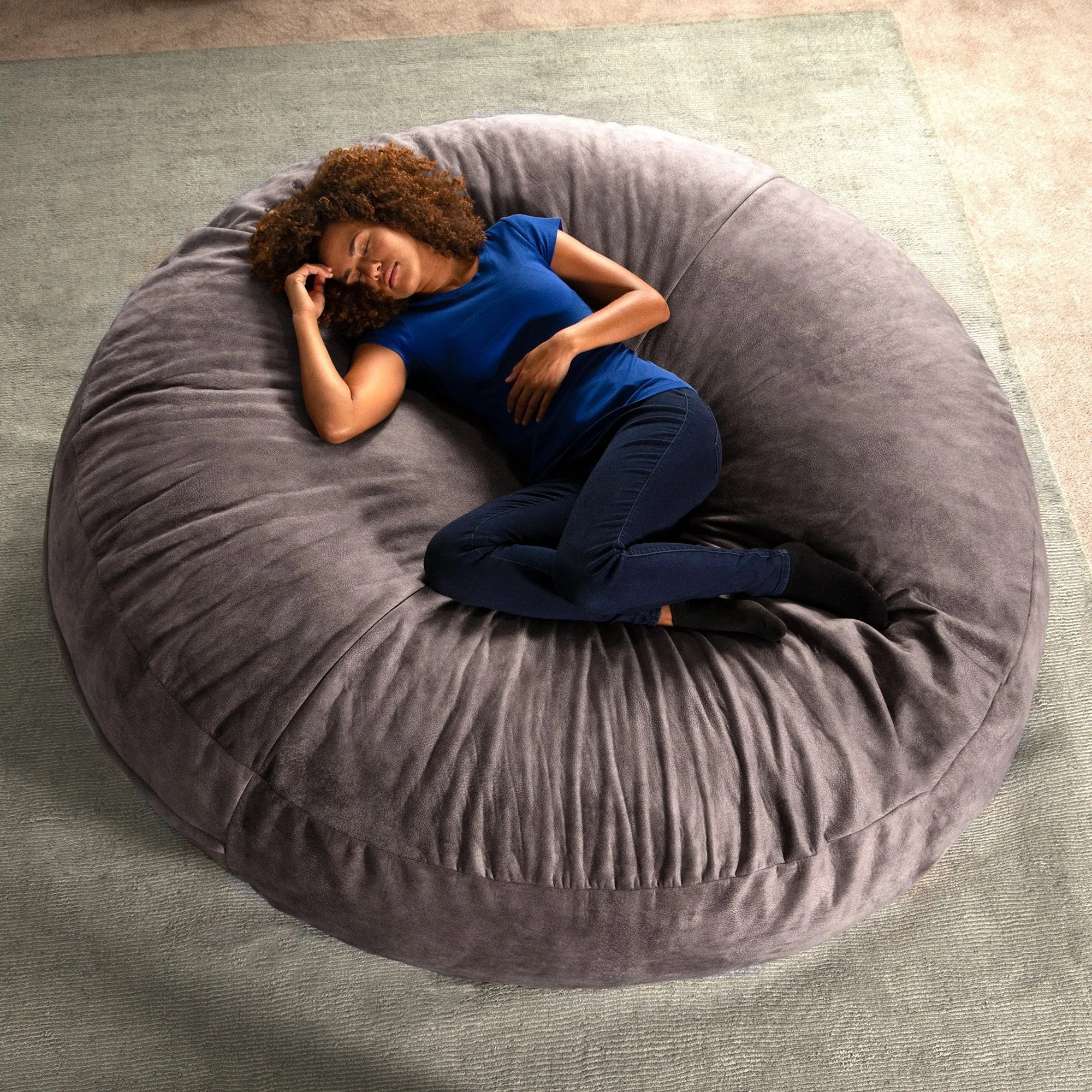 Jaxx 6' Cocoon Padded Microvelvet Bean Bag Chair