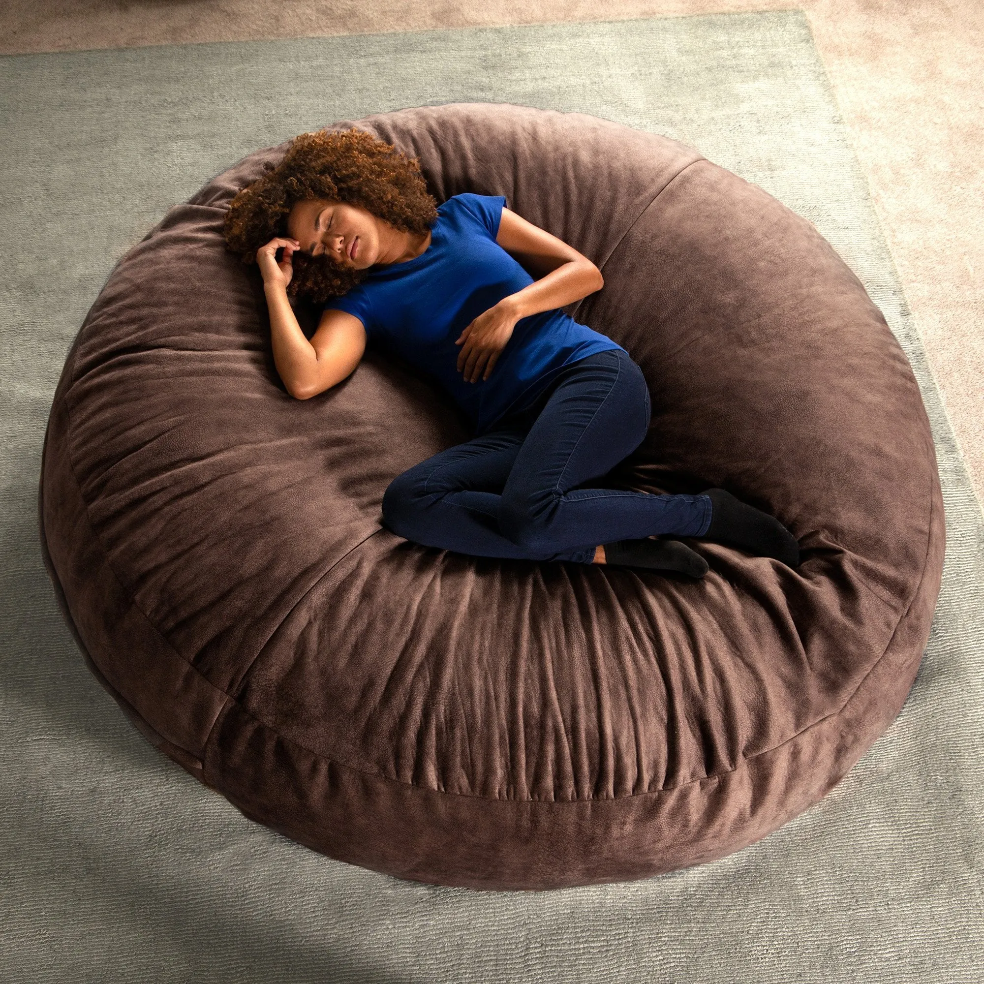 Jaxx 6' Cocoon Padded Microvelvet Bean Bag Chair
