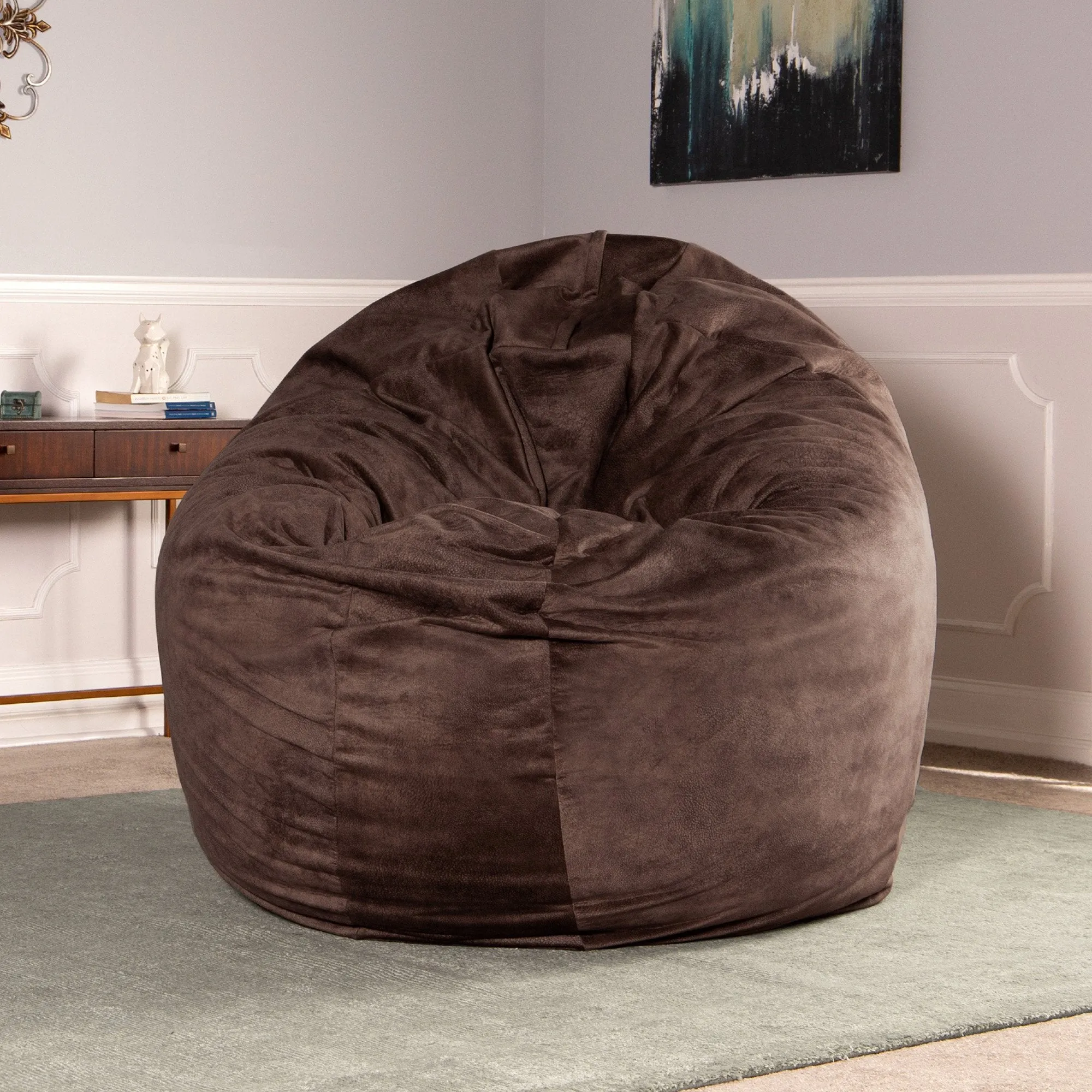 Jaxx 6' Cocoon Padded Microvelvet Bean Bag Chair