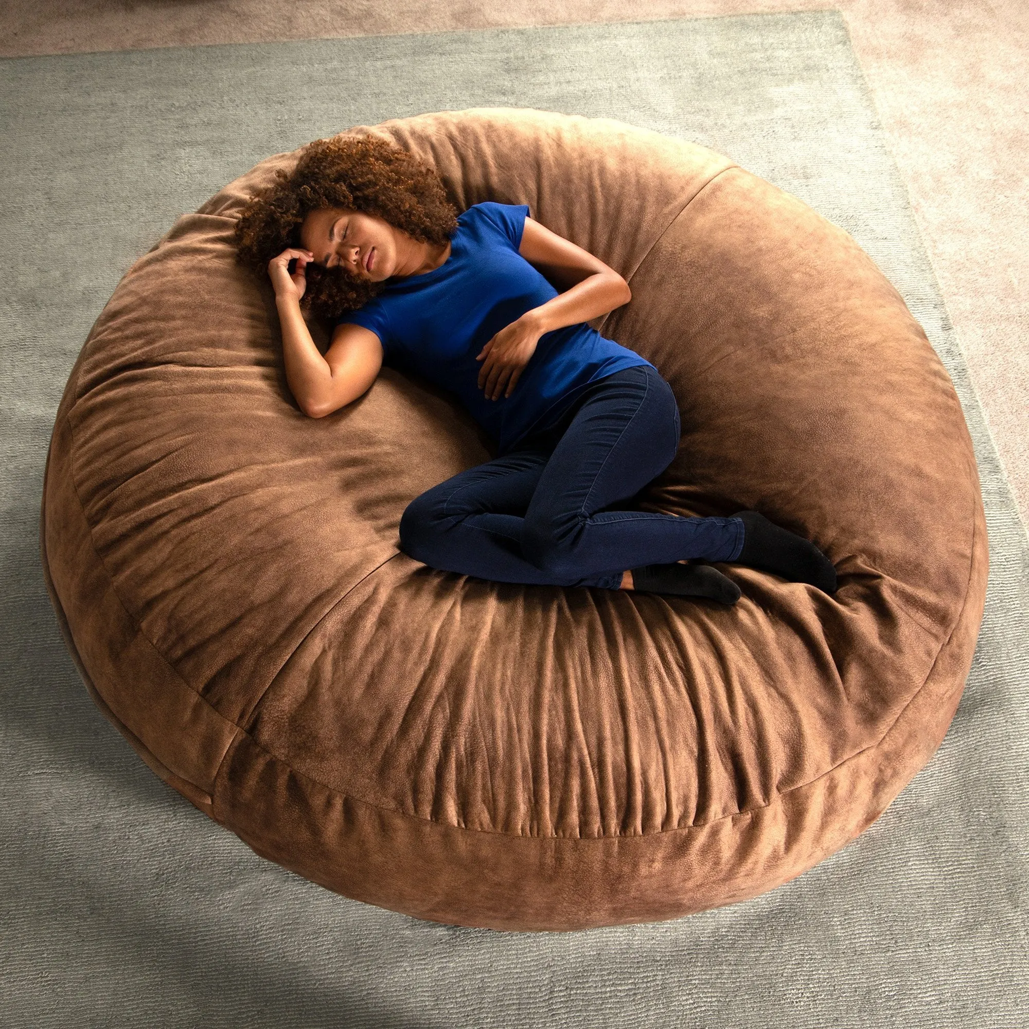 Jaxx 6' Cocoon Padded Microvelvet Bean Bag Chair