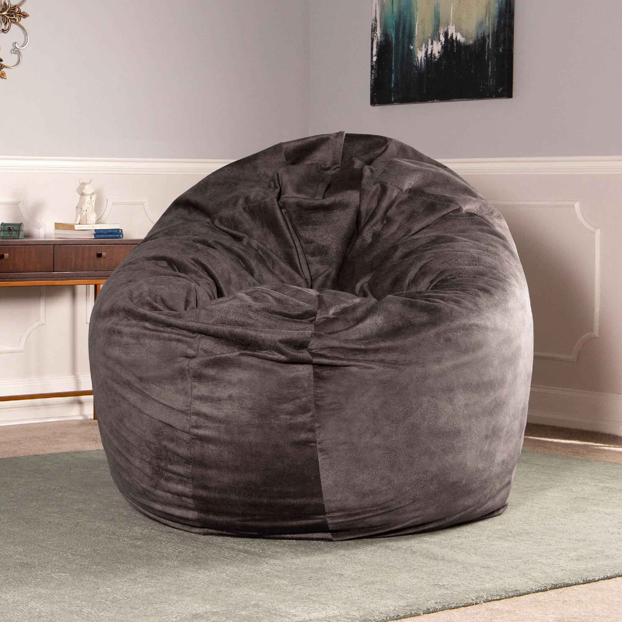 Jaxx 6' Cocoon Padded Microvelvet Bean Bag Chair