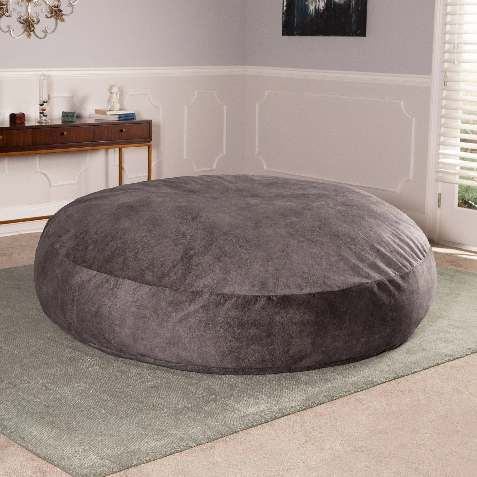 Jaxx 6' Cocoon Padded Microvelvet Bean Bag Chair