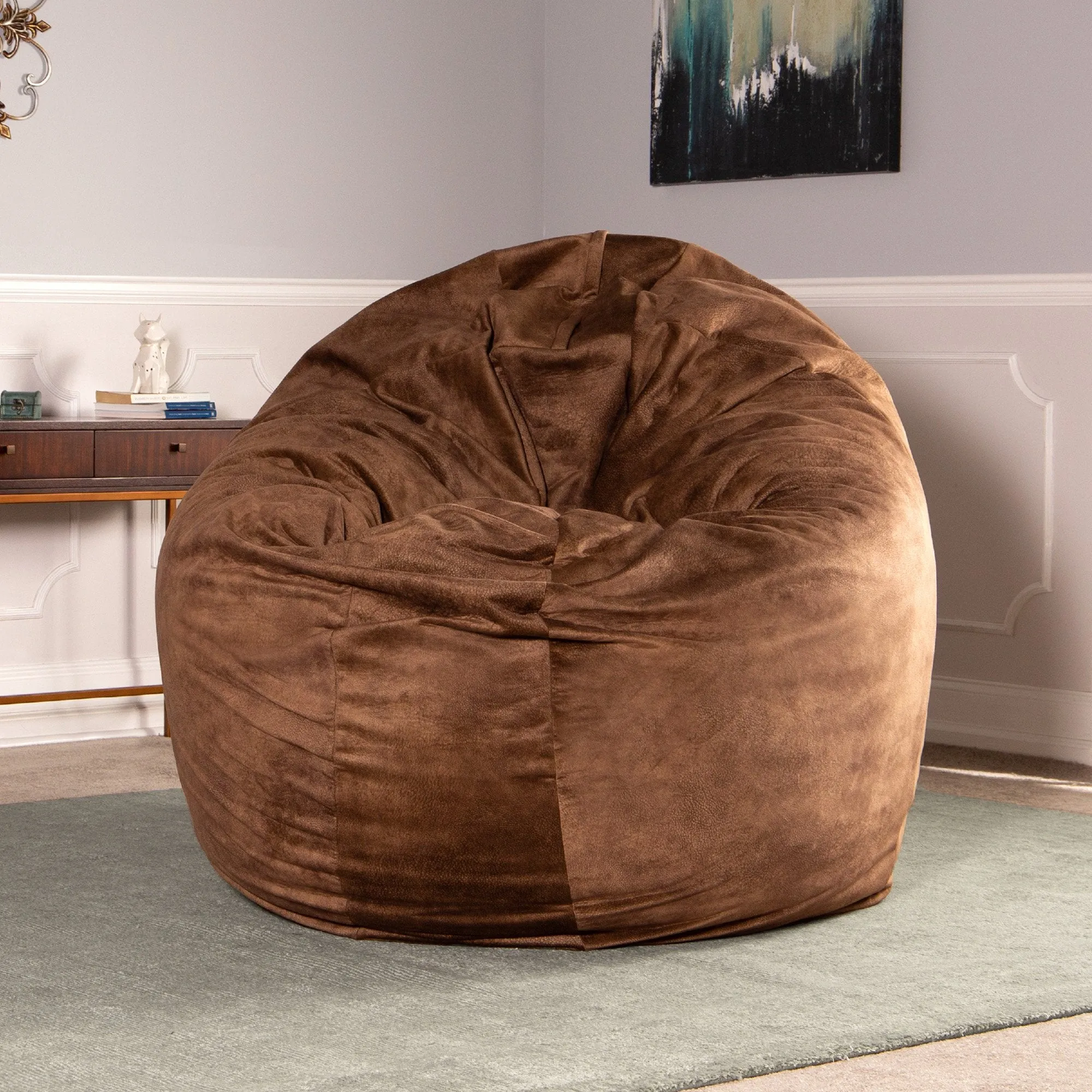 Jaxx 6' Cocoon Padded Microvelvet Bean Bag Chair
