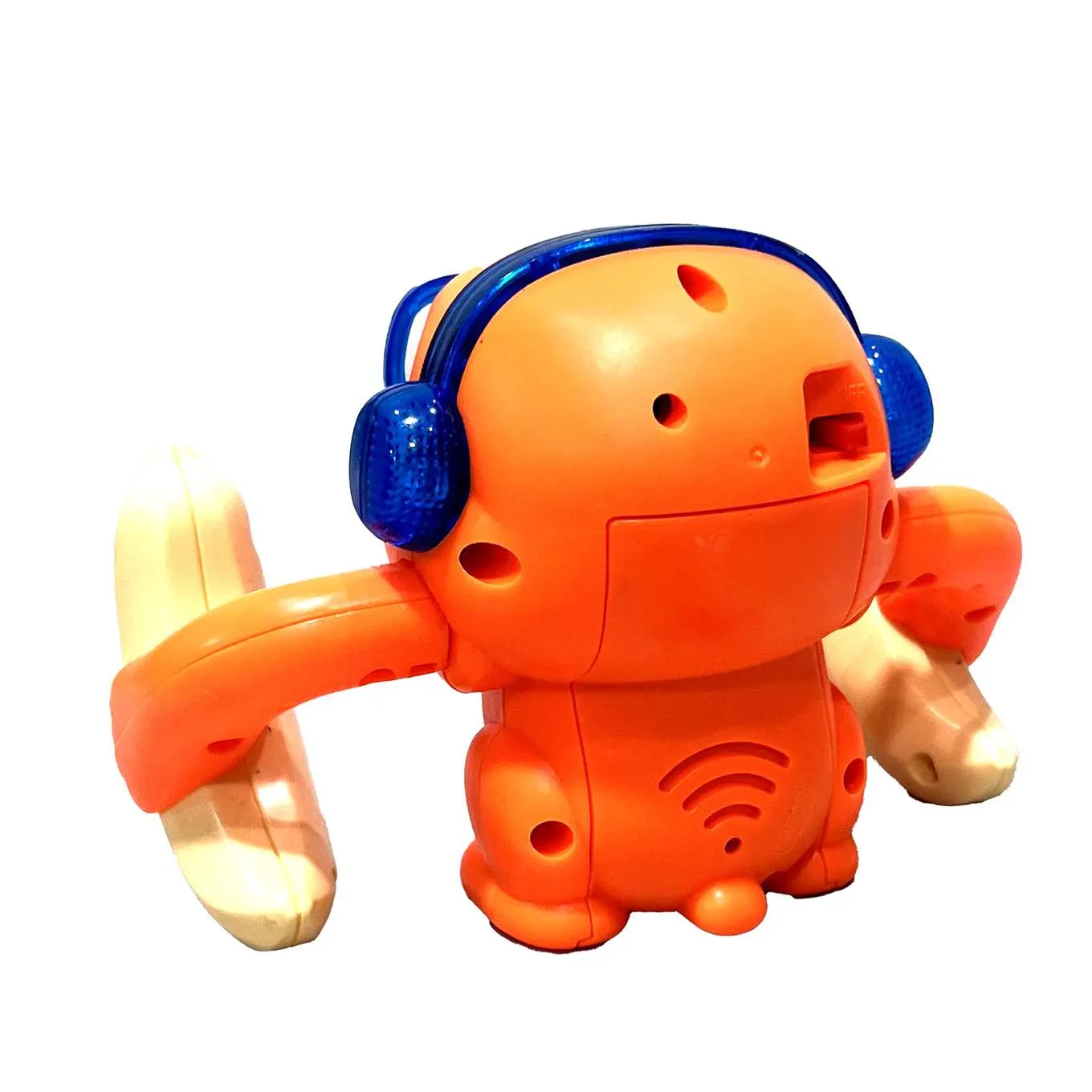 Jumping Chimp Battery Toy with Lights & Music - Orange