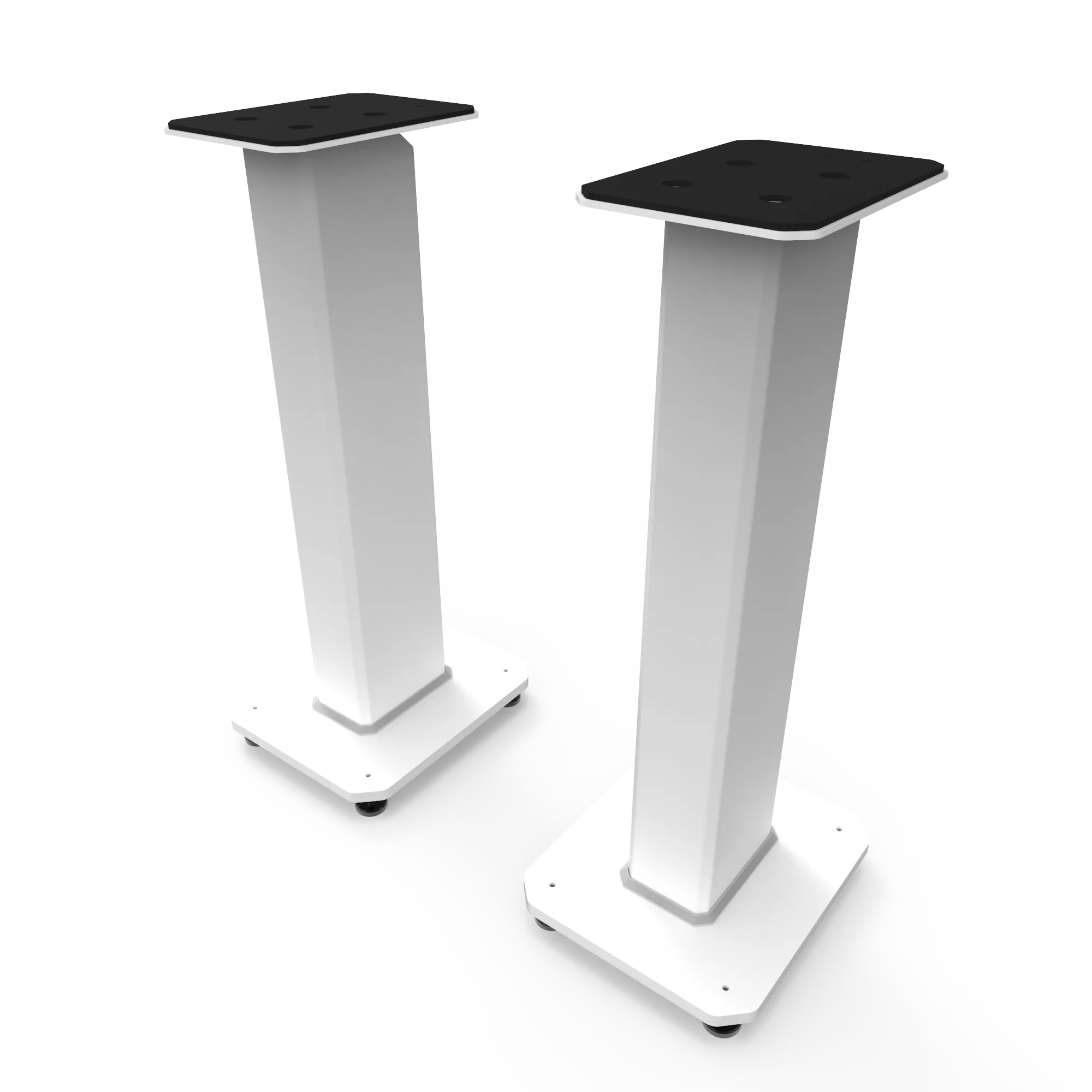 Kanto SX26W 26" Tall Fillable Speaker Stands with Isolation Feet - Pair, White