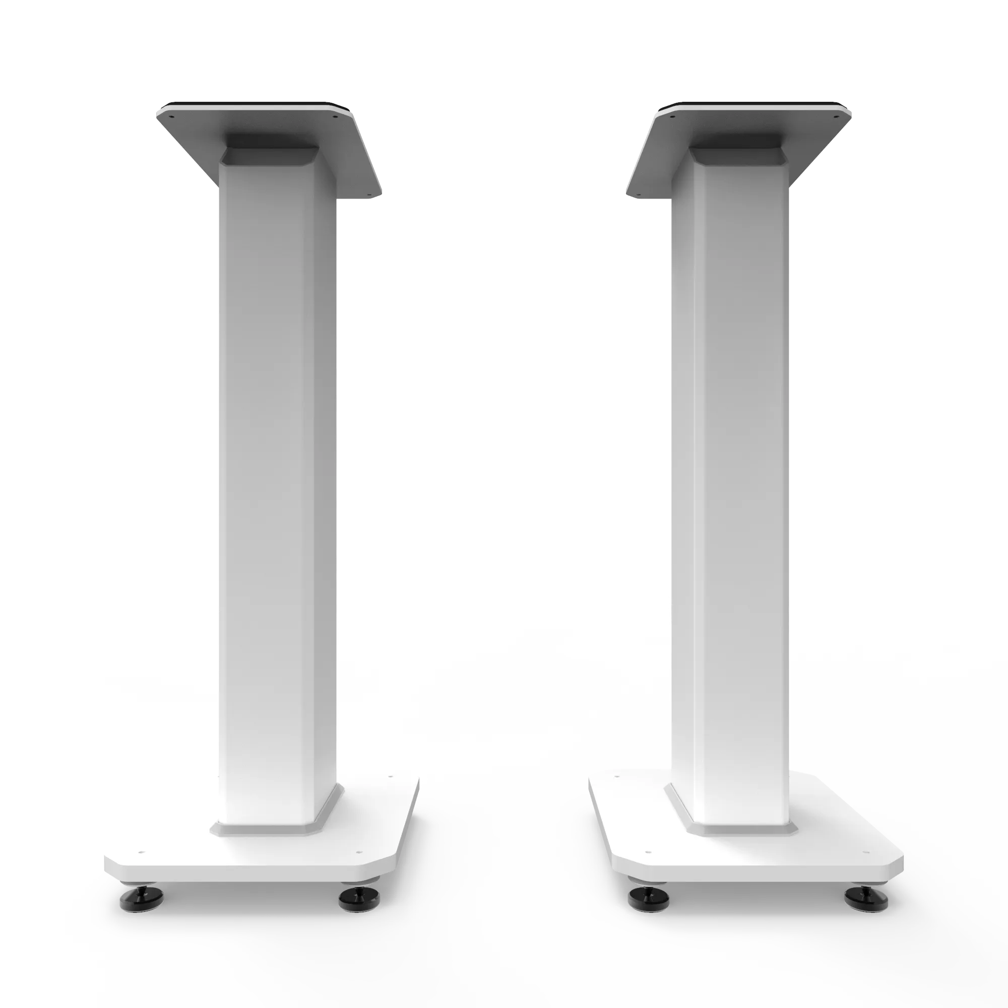 Kanto SX26W 26" Tall Fillable Speaker Stands with Isolation Feet - Pair, White