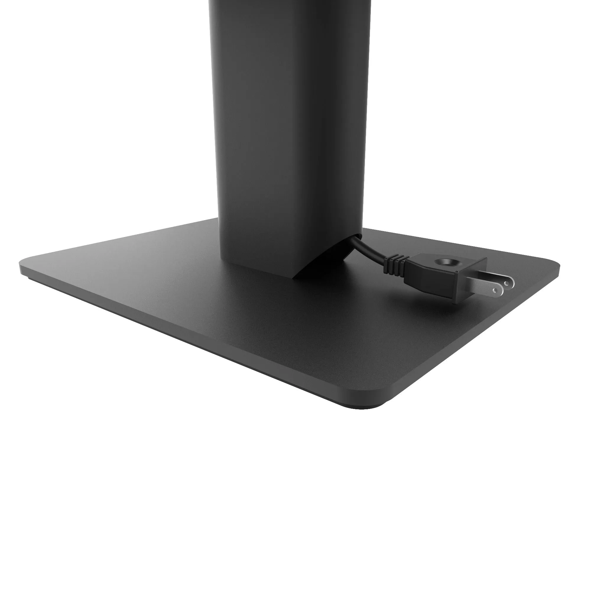 Kanto YU4 140W Powered Bookshelf Speakers with Bluetooth and Phono Preamp - Pair, Matte Black with SP6HD Black Stand Bundle