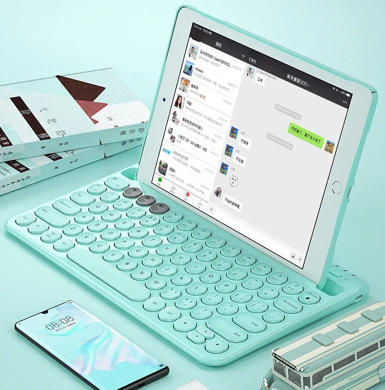 Kawaii Pastel Color Wireless Keyboard