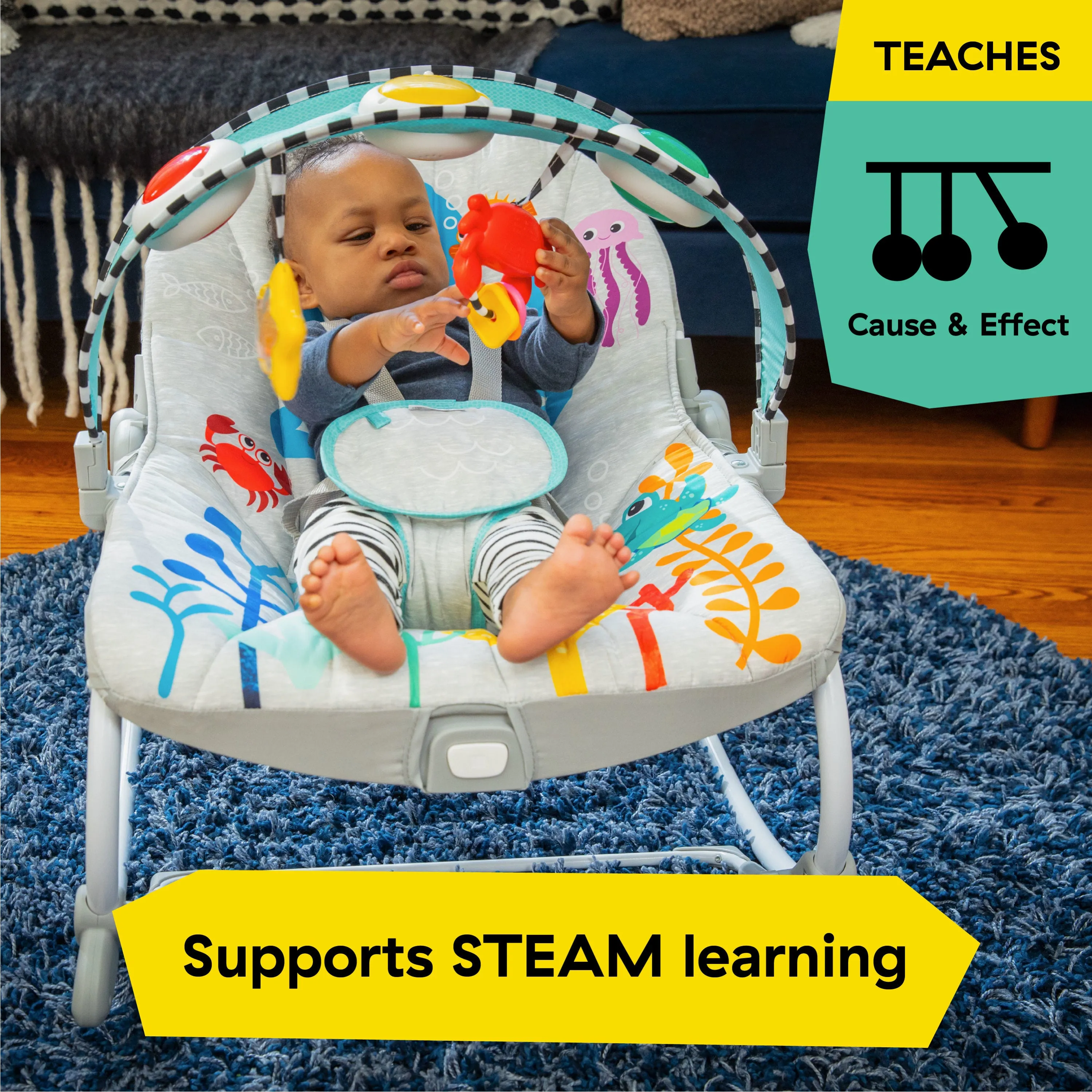 Kick to It Opus Musical Infant to Toddler Rocker