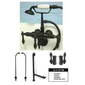 Kingston Brass CCK19T5B Vintage ClawFoot Tub Filler-Shower Mixer Kit - Oil Rubbed Bronze
