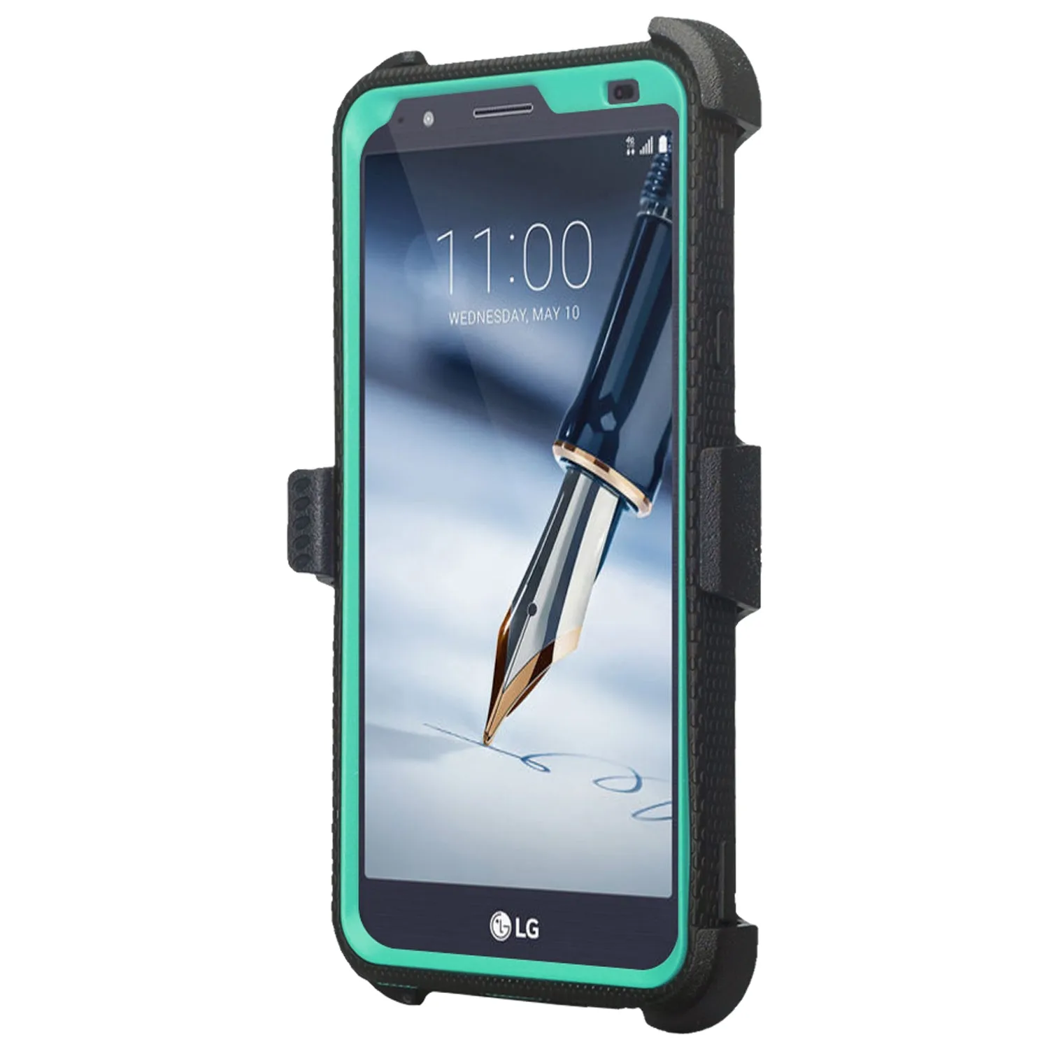 LG Escape Plus Case, Arena 2, K30 2019, Triple Protection 3-1 w/ Built in Screen Protector Heavy Duty Holster Shell Combo Case - Teal