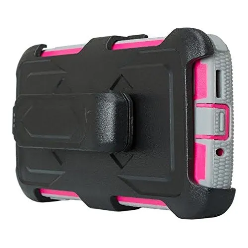 LG G5 Case, Rugged Full-Body Armor[Built-in Screen Protector] Heavy Duty Shock Resistant Holster Shell Combo Case for LG G5 - Hot Pink
