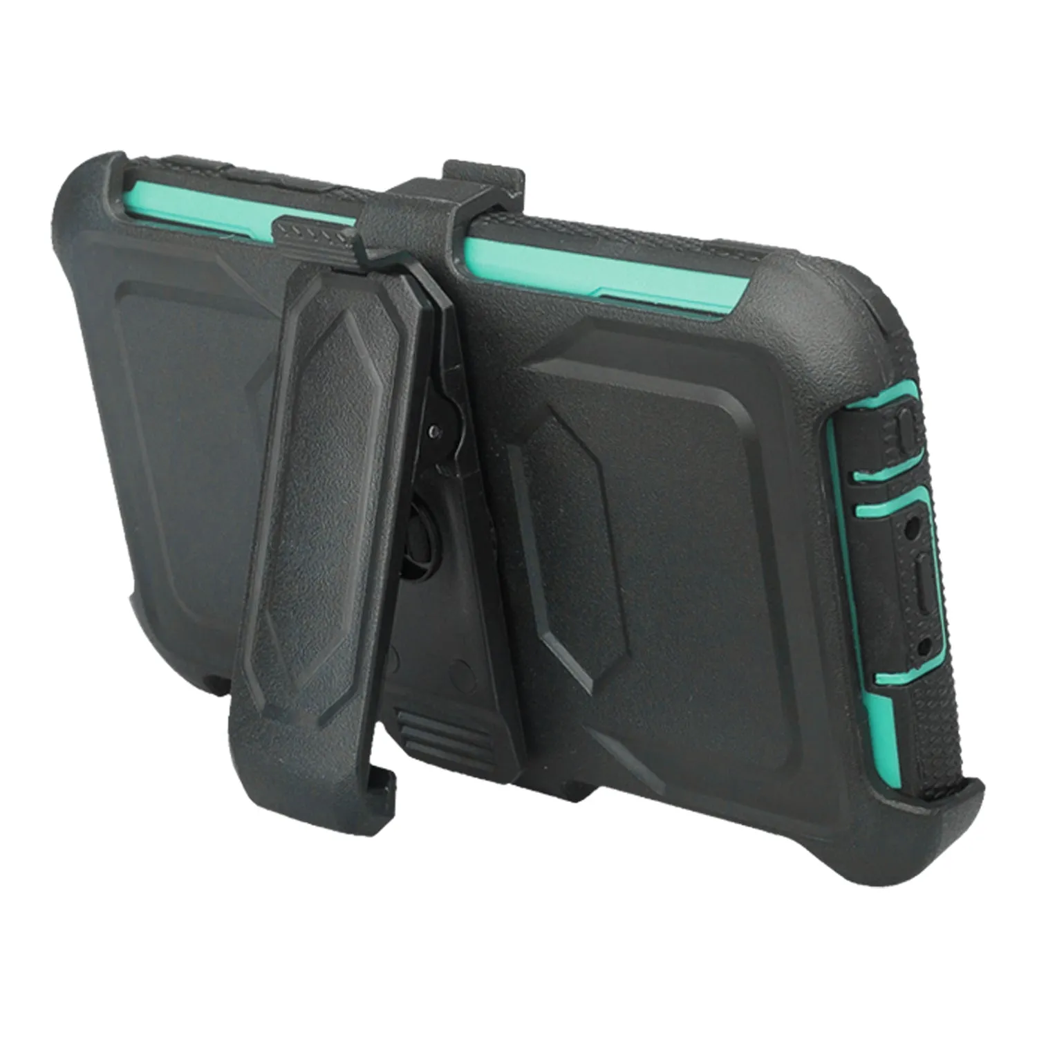 LG K20 Plus Case, LG K20 V, K10 2017 Case, Triple Protection 3-1 w/ Built in Screen Protector Heavy Duty Holster Shell Combo Cover - Teal