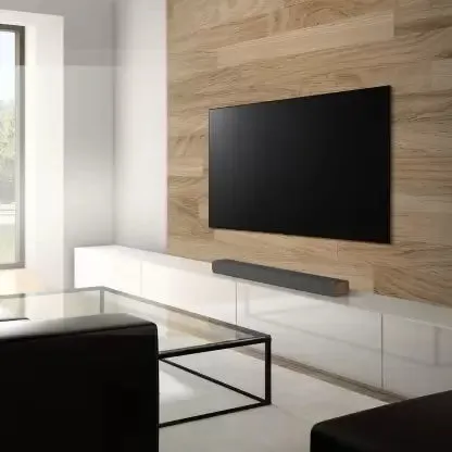 LG Soundbar SP2, 100W 2.1Ch Home Theatre System, Built-in Subwoofer for Powerful Bass in Eco-Friendly Fabric Wrapped Design