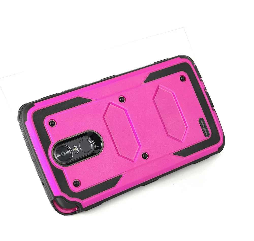 LG Stylo 3 Case, LG Stylo 3 Plus Case, Triple Protection 3-1 w/ Built in Screen Protector Heavy Duty Holster Shell Combo Case for LG Stylo 3 - Purple