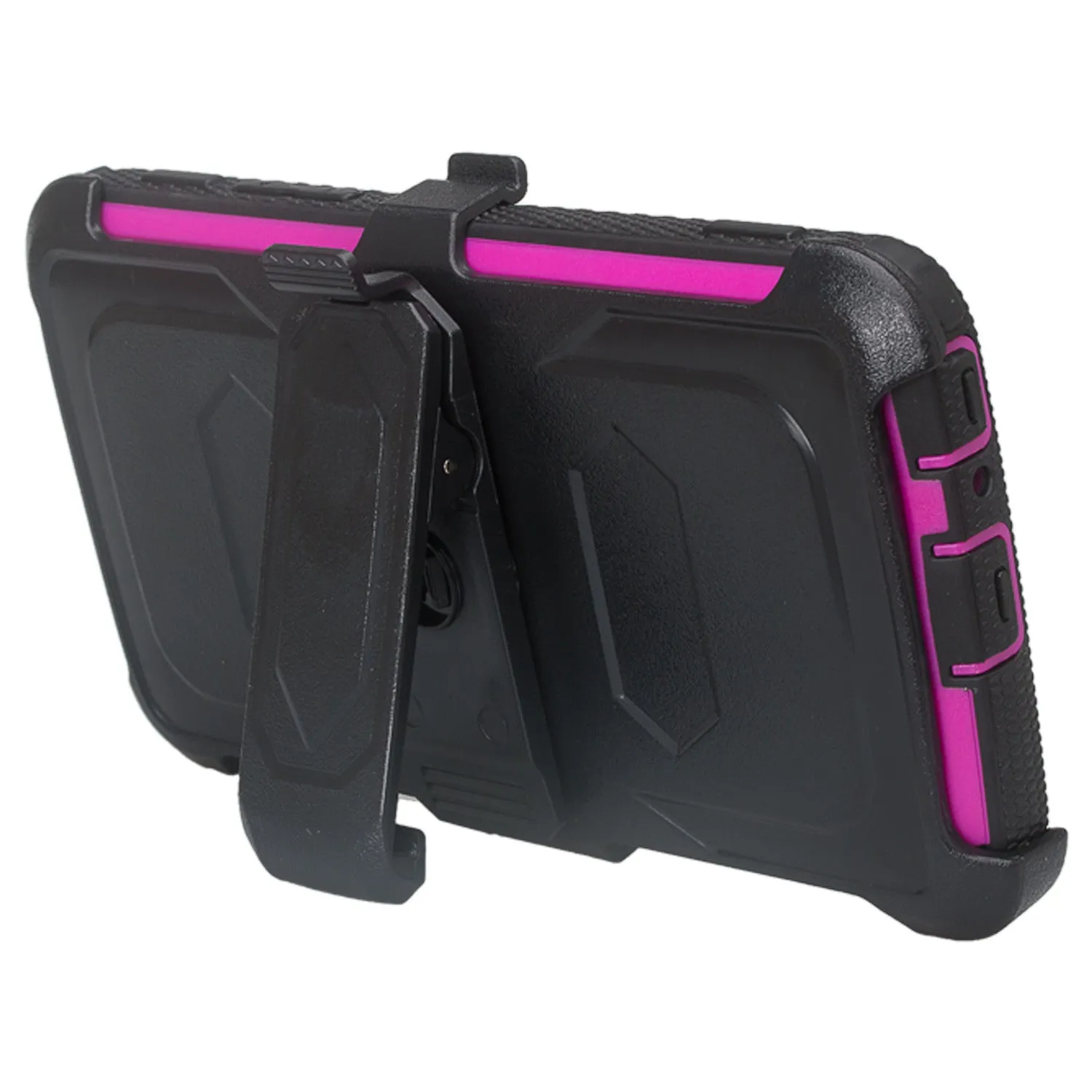 LG Stylo 3 Case, LG Stylo 3 Plus Case, Triple Protection 3-1 w/ Built in Screen Protector Heavy Duty Holster Shell Combo Case for LG Stylo 3 - Purple