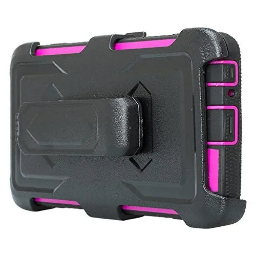 LG Stylo 3 Case, Triple Protection 3-1 w/ Built in Screen Protector Heavy Duty Holster Shell Combo Case - Purple