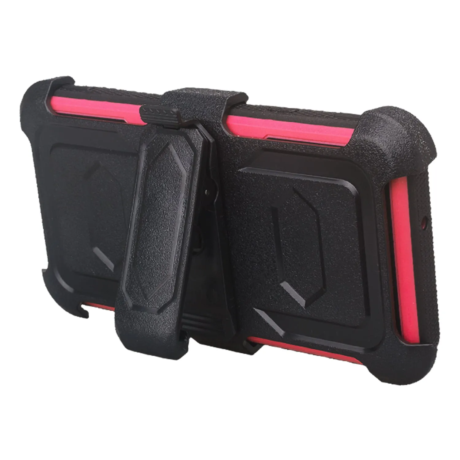 LG Stylo 5 Case, Stylo 5, Triple Protection 3-1 w/ Built in Screen Protector Heavy Duty Holster Shell Combo Case - Hot Pink