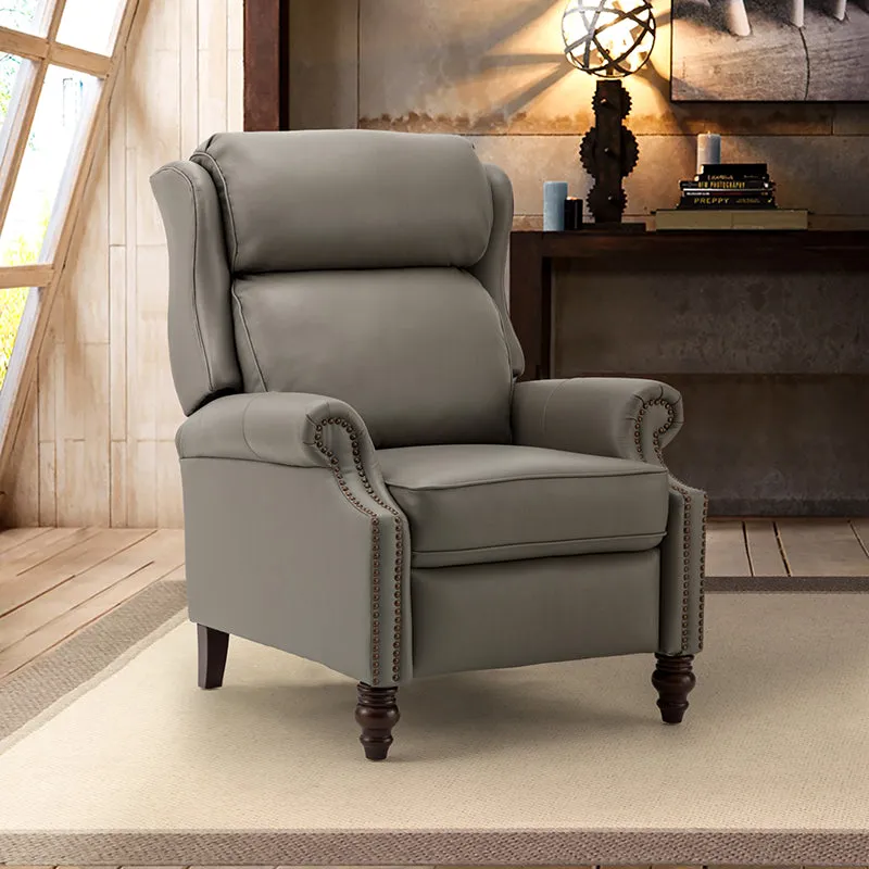 Lucina Genuine Leather Manual Recliner