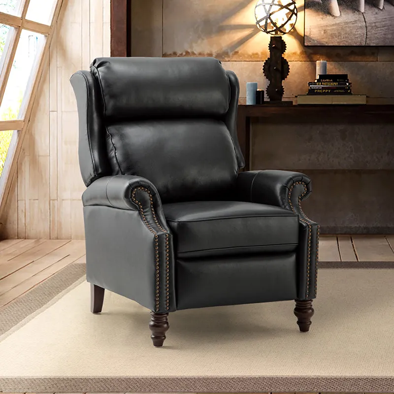 Lucina Genuine Leather Manual Recliner