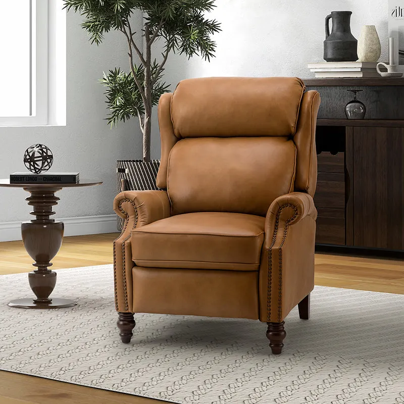 Lucina Genuine Leather Manual Recliner