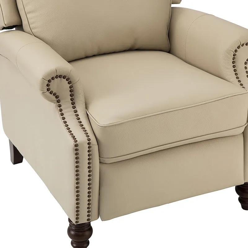 Lucina Genuine Leather Manual Recliner