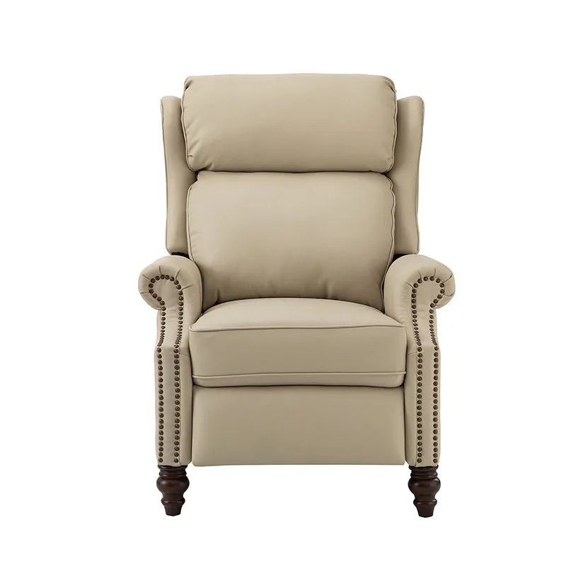 Lucina Genuine Leather Manual Recliner
