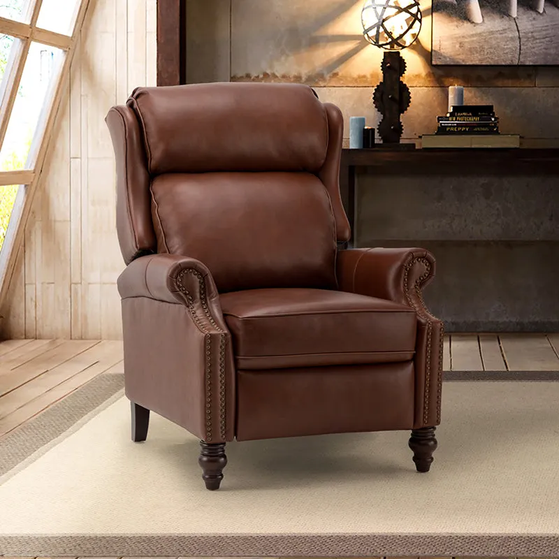 Lucina Genuine Leather Manual Recliner