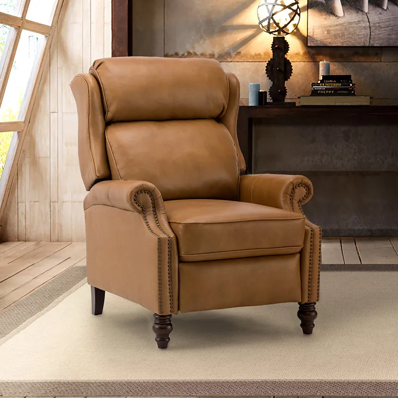 Lucina Genuine Leather Manual Recliner