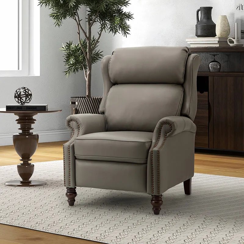 Lucina Genuine Leather Manual Recliner