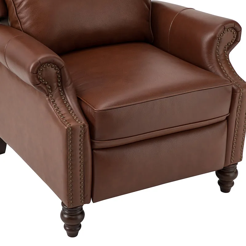 Lucina Genuine Leather Manual Recliner