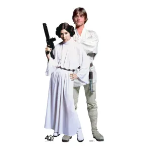 Luke and Leia - Star Wars - Cardboard Cutout