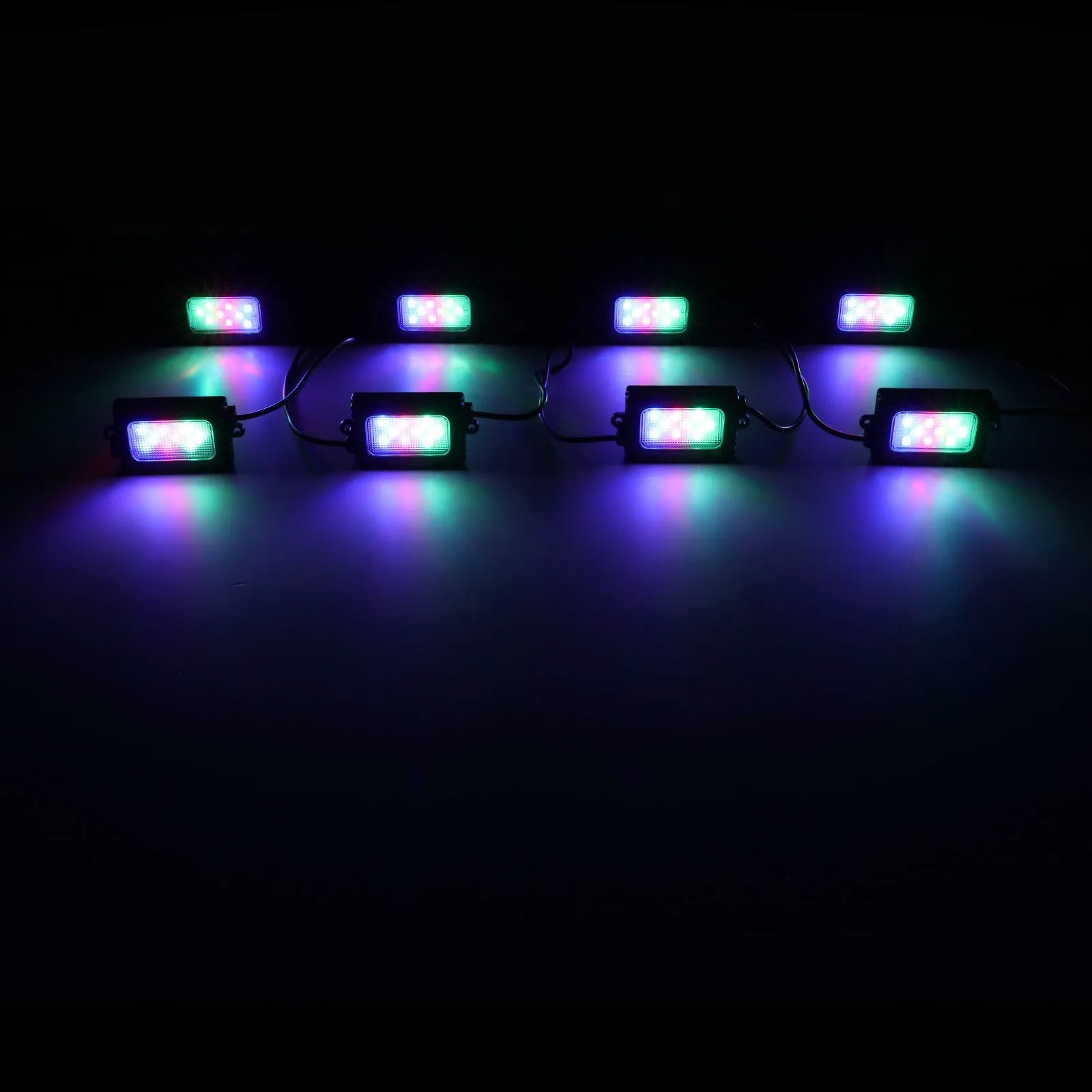 Magic Dream Color RGB LED Rock Lights Kit with Bluetooth APP Control, Multicolor Chasing Neon Underglow Lights for ATV UTV