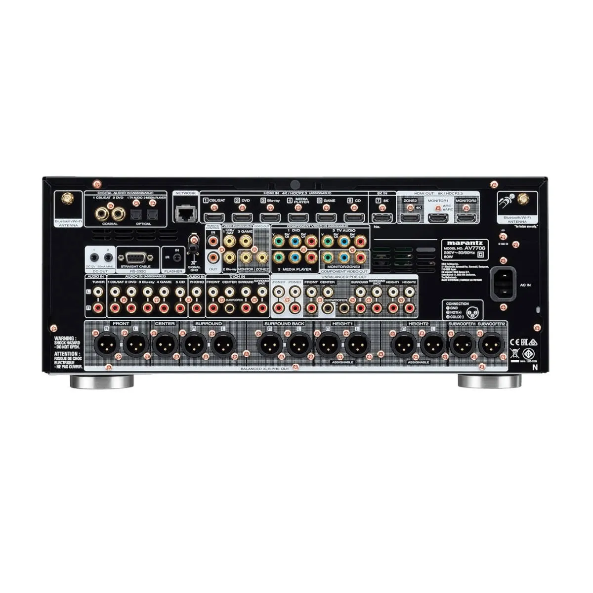 Marantz AV7706 11.2Ch 8K Ultra HD AV Surround Pre-Amplifier with HEOS Built-in
