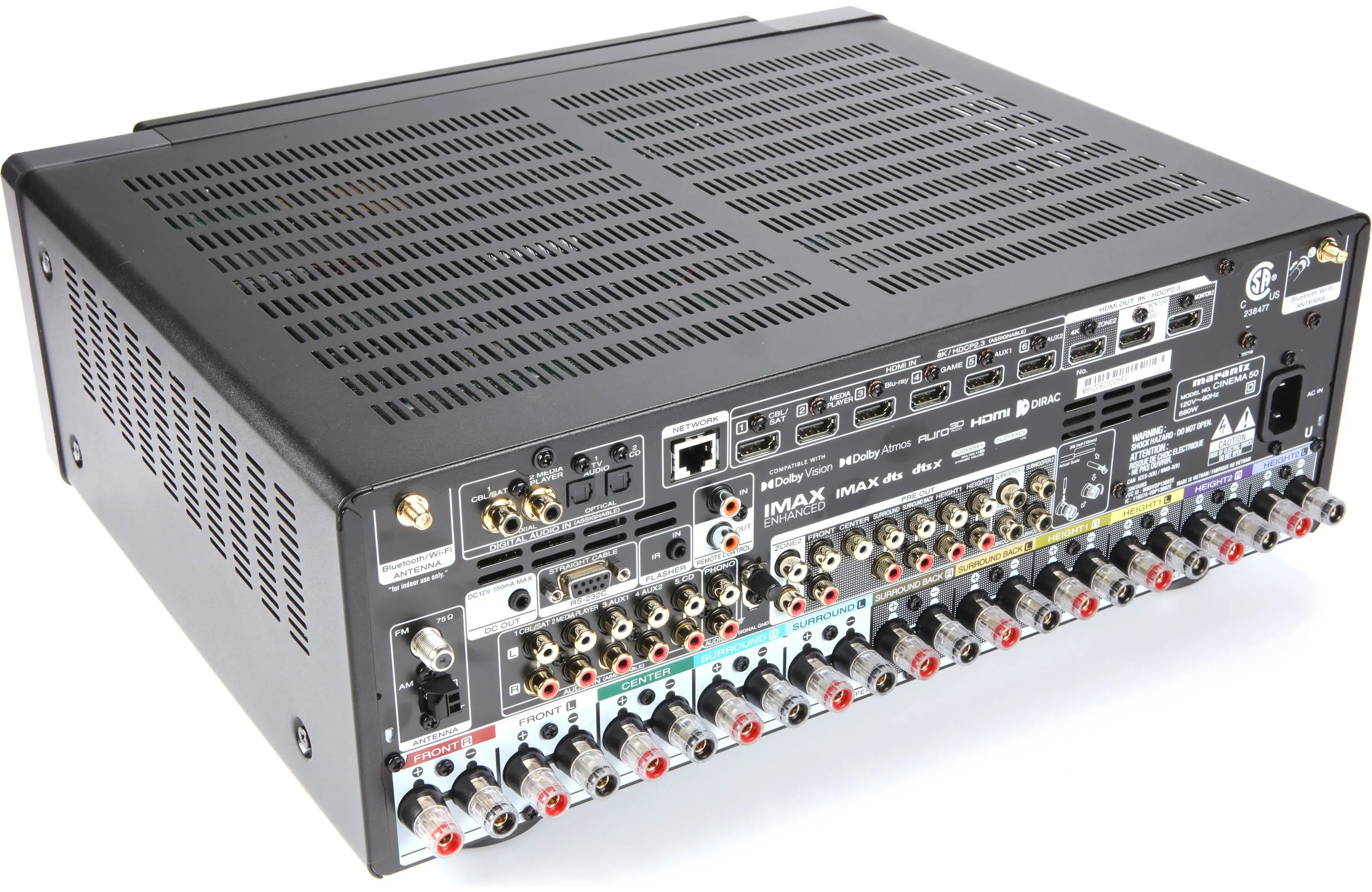 Marantz Cinema 50 9.4 Channel A/V Receiver with Dolby Atmos, Built-In Streaming - Premium Audiovisual Experience