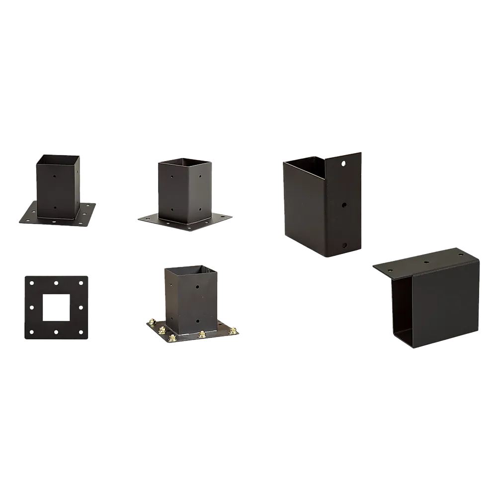 Matte Black 6x Post Pergola Brackets DIY Kit Steel