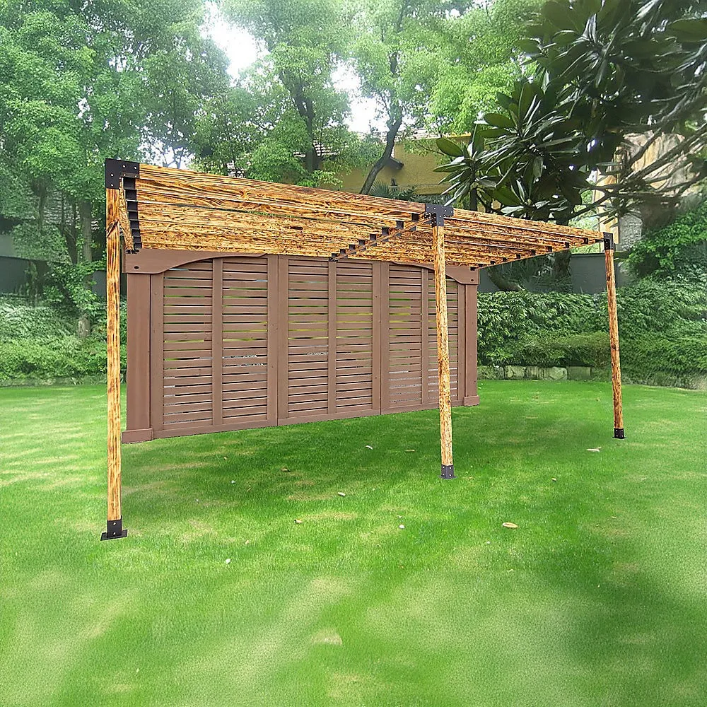 Matte Black 6x Post Pergola Brackets DIY Kit Steel