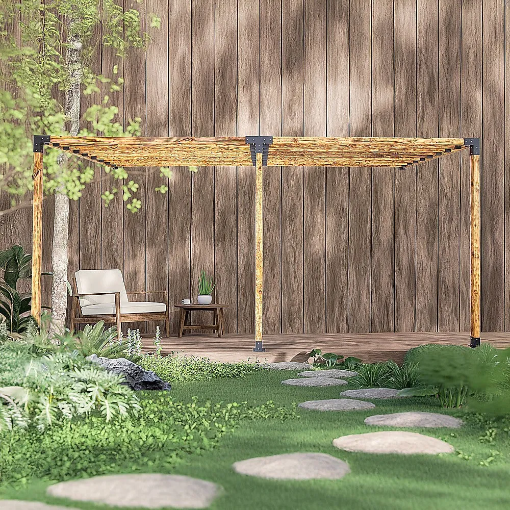 Matte Black 6x Post Pergola Brackets DIY Kit Steel