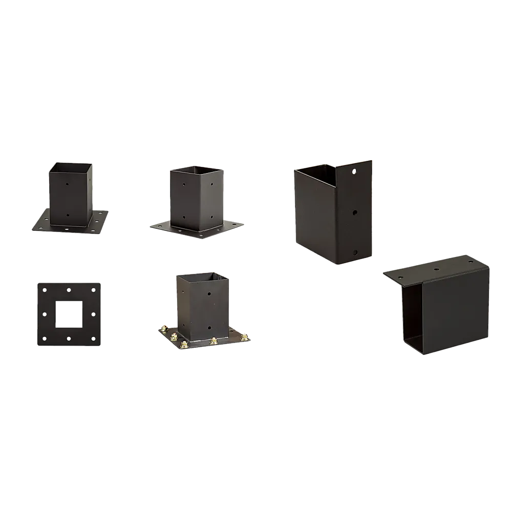 Matte Black 6x Post Pergola Brackets DIY Kit Steel
