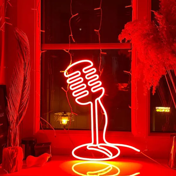 Microphone Neon Sign