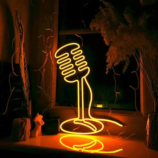 Microphone Neon Sign
