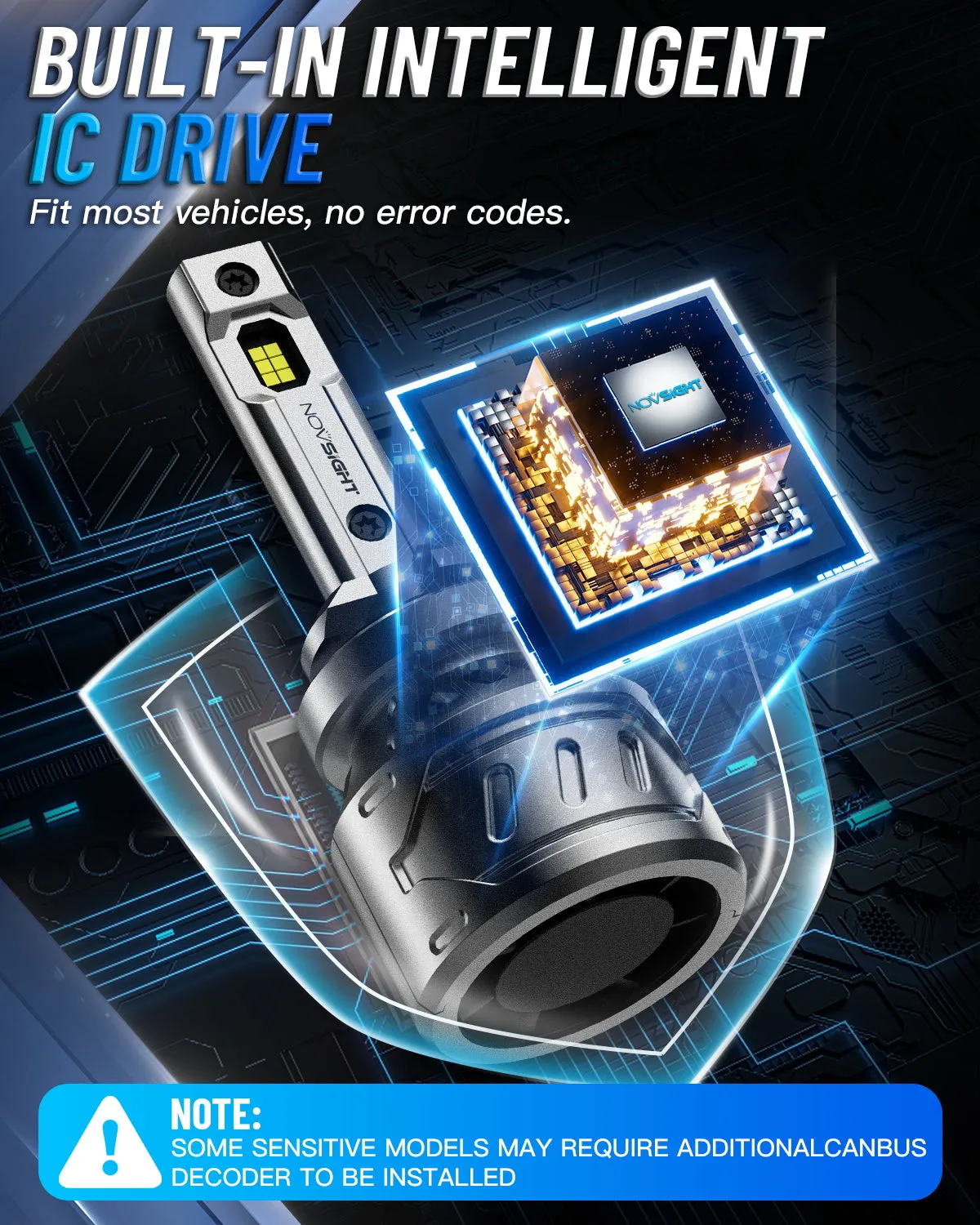 N61 General Series | H1 Fog Light LED Bulbs Stable Output 60W 13000LM 6500K White | 2 Bulbs