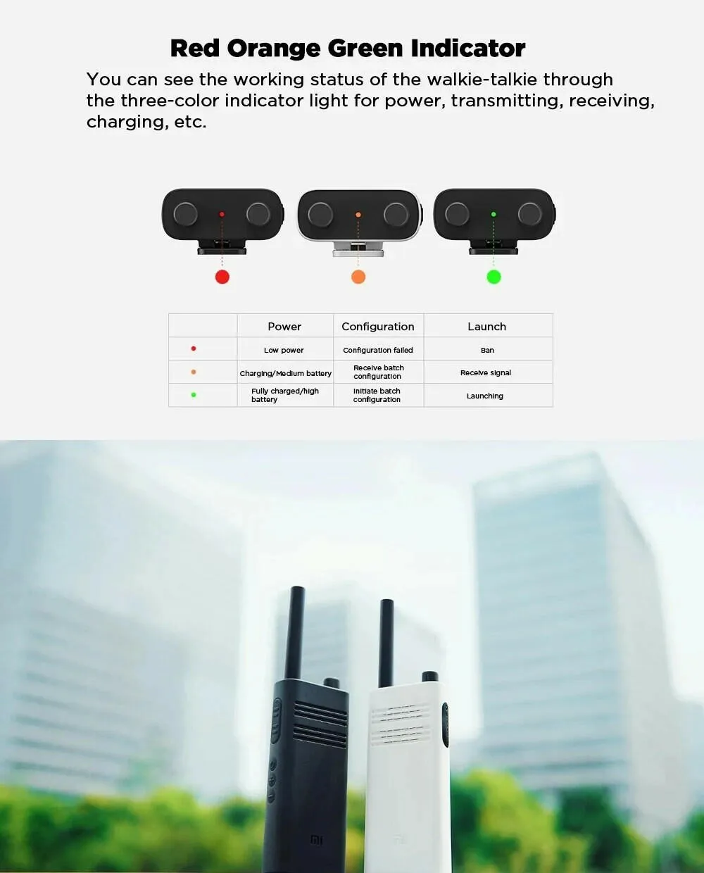 Original Xiaomi Mijia Smart Walkie Talkie Lite Civil 5Km Intercom Handheld Mini Radio Interphone APP Control for Outdoor Travel