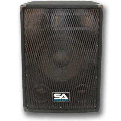 Pair of 10" PA Speakers with two tripod speaker stands