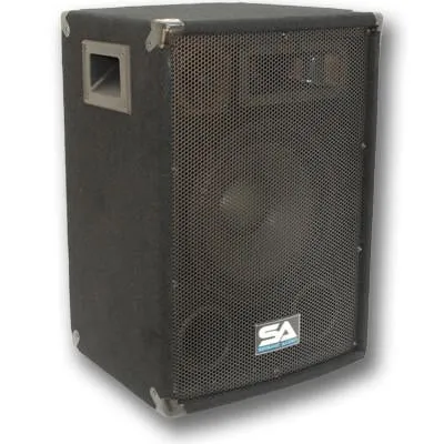 Pair of 10" PA Speakers with two tripod speaker stands