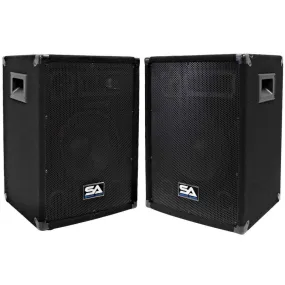 Pair of Pro Audio 10" PA DJ Speaker Cabinet Mains
