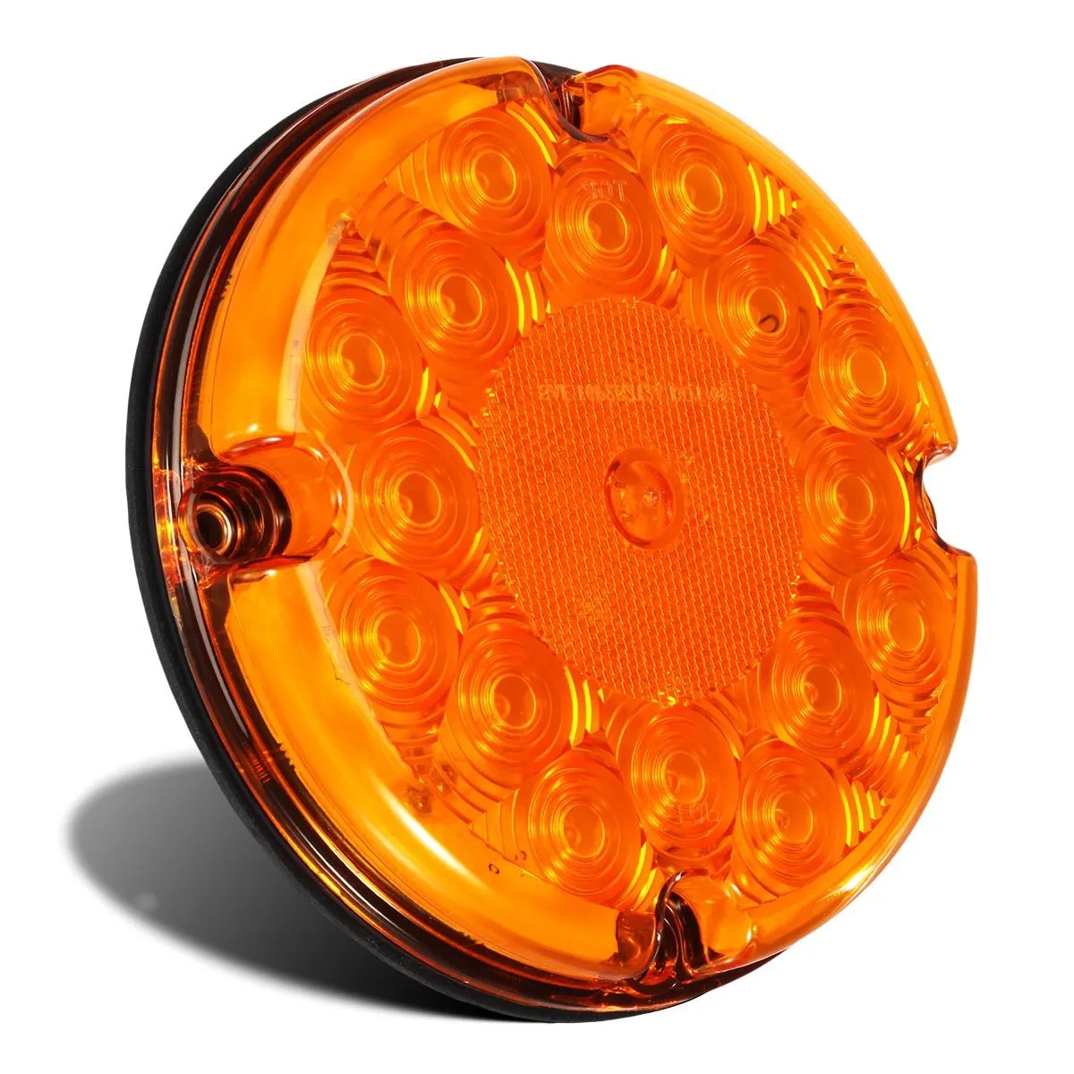 Partsam 2Pcs 7inch Round LED Trailer Tail Lights 17 LED Waterproof LED Park Turn Signal Flasher Lights with Waterproof Gaskets for Truck Trailer RV UTE UTV BUS Stepvans 10V-30V